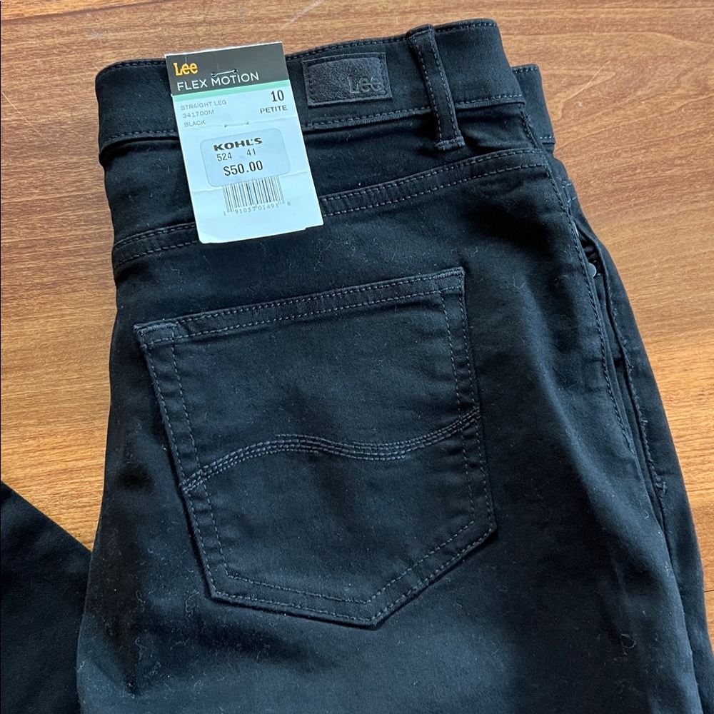 NWT Lee Women’s Black Flex Motion Jeans Size 10 - Picture 2 of 9